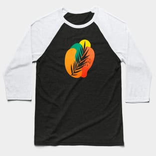 Minimalist Abstract Nature Art #21 Tropical Plant Leaf Baseball T-Shirt